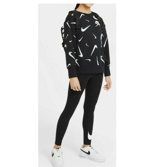 Girls Nike Printed Swooshfetti Sweater - Picture 4 of 12